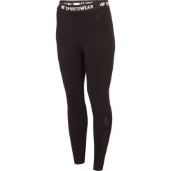 Legginsy damskie LEG300 - głęboka czerń. Legginsy 4f, bez wzorów, z dzianiny. Za 59.99 zł.