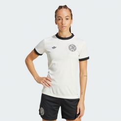 Koszulka Germany Anniversary. Białe bluzki Adidas, xl, bez wzorów, z materiału, sportowe, bez kołnierzyka, bez ramiączek. Za 449.00 zł.