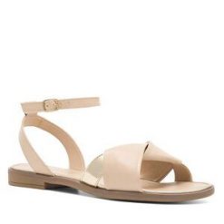 Sandały Lasocki. Brązowe sandały Lasocki, bez wzorów, bez obcasa, na płaskiej podeszwie, bez zapięcia. Za 169.99 zł.
