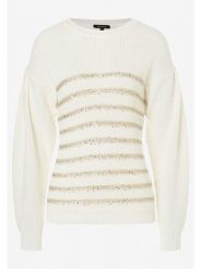 More & More Sweter w kolorze kremowym rozmiar: 38. Brązowe swetry More & More, bez wzorów, prążkowane, bez ramiączek. Za 140.53 zł.