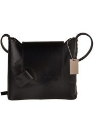 Florence Bags Skórzana torebka "Sabu" w kolorze czarnym - 23 x 20 x 6 cm rozmiar: onesize. Czarne torby na ramię Florence Bags, bez wzorów, z materiału, na ramię, bez dodatków. Za 173.99 zł.