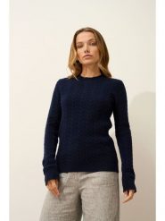 Just Cashmere Kaszmirowy sweter "Alice" w kolorze granatowym rozmiar: XL. Niebieskie swetry Just Cashmere, xl, bez wzorów, z kaszmiru, bez ramiączek. Za 479.76 zł.