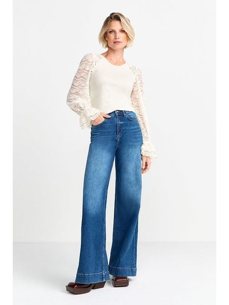 Rich & Royal Bluzka w kolorze kremowym rozmiar: L. Brązowe bluzki Rich & Royal, l, bez wzorów, z koronki, bez kołnierzyka, bez ramiączek. Za 215.71 zł.