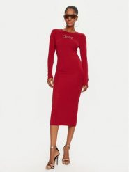 Juicy Couture Sukienka codzienna Dizzie JCWED24309 Czerwony Slim Fit. Czerwone sukienki Juicy Couture, na co dzień, xxs, bez wzorów, bez kołnierzyka, bez ramiączek, proste. Za 199.99 zł.