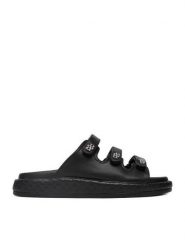 Badura Klapki EO-ALICE-LT0226-26-305 Czarny. Czarne klapki Badura, bez wzorów, ze skóry, bez obcasa. Za 359.99 zł.