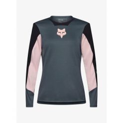 Bluza rowerowa damska Fox Defend LS Jersey Creation. Niebieskie bluzy FOX, bez wzorów, z jersey, bez kaptura. Za 313.49 zł.