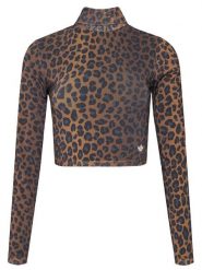 Adidas Bluzka Leopard JW2772 Brązowy Slim Fit. Brązowe bluzki Adidas, l, bez wzorów, z syntetyku, bez kołnierzyka, bez ramiączek. Za 179.99 zł.