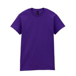 Ultra Bawełniana Koszulka Unisex Dla Dorosłych. Fioletowe bluzki GILDAN, xl, bez wzorów, z bawełny, sportowe, bez kołnierzyka, bez ramiączek. Za 61.99 zł.