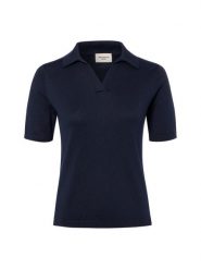 Weekend Max Mara koszulka polo z domieszką jedwabiu Kobiety Jedwab niebieski, M. Niebieskie koszulki polo Weekend Max Mara, m, bez wzorów, z jedwabiu, bez kołnierzyka, bez ramiączek. Za 799.95 zł.