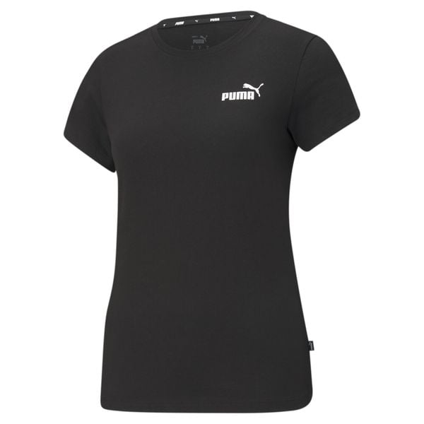 Koszulka fitness damska Puma ESS Small Logo Tee. Czarne bluzki Puma, xs, bez wzorów, z bawełny, sportowe, bez kołnierzyka, bez ramiączek. Za 81.75 zł.