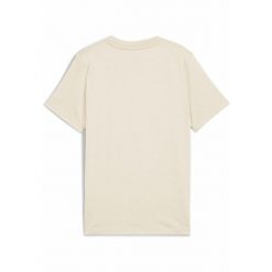 Młodzieżowa koszulka ESS z logo No. 1 PUMA Alpine Snow White. Biała bluzki Puma, m, bez wzorów, z bawełny, klasyczne, bez kołnierzyka, bez ramiączek. Za 79.00 zł.