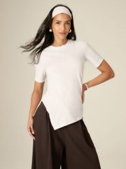 4F T-shirt regular gładki damski - biały L. Białe t-shirty 4f, l, bez wzorów, z bawełny, bez kołnierzyka, bez ramiączek. Za 79.99 zł.