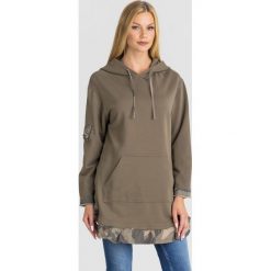 BLUZA TWINSET. Brązowe bluzy Twinset, z aplikacjami, z bawełny, z kapturem. Za 1,039.00 zł.