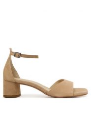 Vagabond Shoemakers Sandały Piper 5921-040-11 Beżowy. Brązowe sandały Vagabond Shoemakers, bez wzorów, ze skóry, bez obcasa, na słupku, bez zapięcia. Za 539.99 zł.