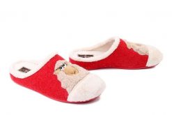 MANITU 320280-04 rot, kapcie damskie. Czerwone obuwie domowe Manitu, bez wzorów, bez zapięcia. Za 186.92 zł.