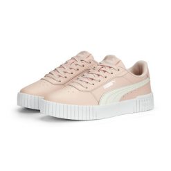 Buty na co dzień damskie PUMA CARINA 2.0 skóra. Czerwone obuwie sportowe Puma, ze skóry, bez zapięcia, trekkingowe. Za 276.00 zł.