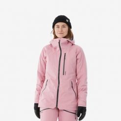 Kurtka narciarska i snowboardowa damska Quechua FR 500. Czerwone kurtki narciarskie WED'ZE, m, bez wzorów, z materiału, bez kaptura, narciarskie. Za 749.99 zł.