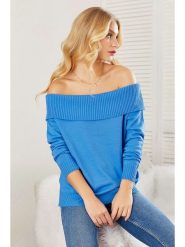 Milan Kiss Sweter w kolorze niebieskim rozmiar: S. Niebieskie swetry Milan Kiss, s, bez wzorów, bez ramiączek. Za 104.99 zł.