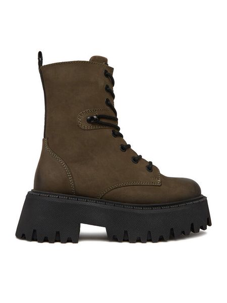 G-Star Raw Trzewiki CEO-WI34-MANYA-03 Khaki. Brązowe botki G-Star Raw, bez wzorów, z nubiku, bez obcasa, na płaskiej podeszwie, bez zapięcia. Za 429.99 zł.