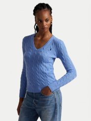 Polo Ralph Lauren Sweter 211971866004 Niebieski Slim Fit. Niebieskie swetry Polo Ralph Lauren, m, bez wzorów, z wełny, bez ramiączek. Za 989.99 zł.
