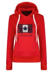 Canadian Peak Bluza "Goiseak" w kolorze czerwonym rozmiar: XXL. Czerwone bluzy Canadian Peak, xxl, z aplikacjami, z kapturem. Za 78.84 zł.