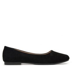 Baleriny JENNY. Czarne baleriny Jenny, bez wzorów, bez obcasa. Za 59.99 zł.