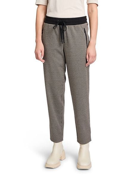 BETTY & CO Spodnie w kolorze czarno-kremowym rozmiar: 44. Czarne spodnie materiałowe Betty & Co, na co dzień, bez wzorów, z materiału. Za 113.63 zł.