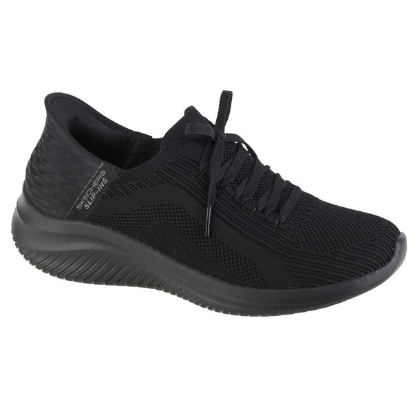 Buty sportowe Sneakersy damskie, Slip-Ins Ultra Flex 3.0 - Brilliant. Czarne obuwie sportowe Skechers, z gumy, bez zapięcia, trekkingowe, Skechers Sport. Za 339.99 zł.