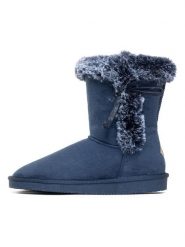 ISLAND BOOT Kozaki zimowe "Cora" w kolorze granatowym rozmiar: 40. Niebieskie kozaki Island Boot, na zimę, z materiału, bez obcasa, bez zapięcia. Za 171.68 zł.
