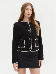 Guess Kardigan W5RN20 WGVQ2 Czarny Regular Fit. Czarne kardigany Guess, xxl, z aplikacjami, z syntetyku. Za 397.00 zł.