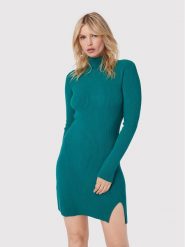 Kontatto Sukienka dzianinowa 3M7616 Zielony Slim Fit. Zielone sukienki Kontatto, m, bez wzorów, z dzianiny, bez kołnierzyka, bez ramiączek. Za 269.99 zł.