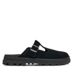Klapki Palladium. Czarne klapki Palladium, bez wzorów, bez obcasa. Za 299.99 zł.