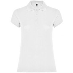 Damska Koszulka Polo W Gwiazdki. Białe koszulki polo ROLY, s, bez wzorów, bez kołnierzyka, bez ramiączek. Za 63.99 zł.