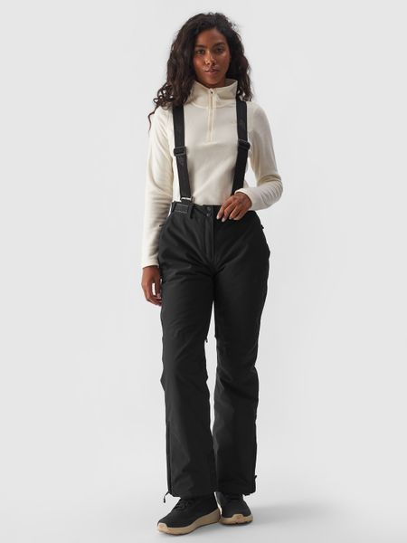 4F Spodnie narciarskie z szelkami membrana 10000 damskie - czarne XS. Czarne spodnie narciarskie 4f, m, bez wzorów, z dzianiny, narciarskie. Za 499.99 zł.
