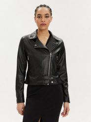 Rinascimento Kurtka z imitacji skóry CFC0111704003 Czarny Regular Fit. Czarne kurtki Rinascimento, xs, bez wzorów, ze skóry, bez kaptura. Za 239.99 zł.