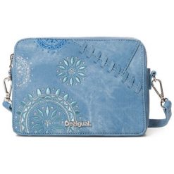 Desigual torebka damska Bols Patch Mandala Ed, niebieska. Niebieskie torebki klasyczne Desigual, bez wzorów, bez dodatków. W wyprzedaży za 174.00 zł.