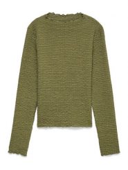 Vero Moda Koszulka w kolorze oliwkowym rozmiar: XL. Brązowe bluzki Vero Moda, xl, bez wzorów, bez kołnierzyka, bez ramiączek. Za 89.95 zł.