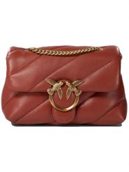 Pinko Skórzana torebka w kolorze jasnobrązowym - 22 x 15 x 10 cm rozmiar: onesize. Brązowe torby na ramię Pinko, bez wzorów, z materiału, na ramię, pikowane, bez dodatków. Za 748.50 zł.
