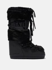 Śniegowce damskie Moon Boot ICON FAUX-FUR BOOTS. Czarne trapery i śniegowce Moon Boot, z futra. W wyprzedaży za 975.21 zł.