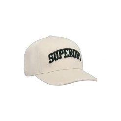 Damska czapka typu trucker Superdry Varsity Logo. Brązowe czapki Superdry, bez wzorów. Za 148.35 zł.