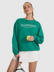 4F Bluza dresowa nierozpinana bez kaptura damska - zielona L. Zielone bluzy 4f, l, bez wzorów, z dresówki, bez kaptura. Za 159.99 zł.
