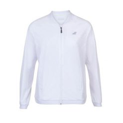 Bluza dresowa damska Babolat Play Jacket do tenisa. Białe bluzy BABOLAT, bez wzorów, z dresówki, bez kaptura. Za 279.99 zł.