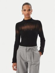Rinascimento Bluzka CFM0012380003 Czarny Slim Fit. Czarne bluzki Rinascimento, m, bez wzorów, z wiskozy, bez kołnierzyka, bez ramiączek. Za 359.99 zł.