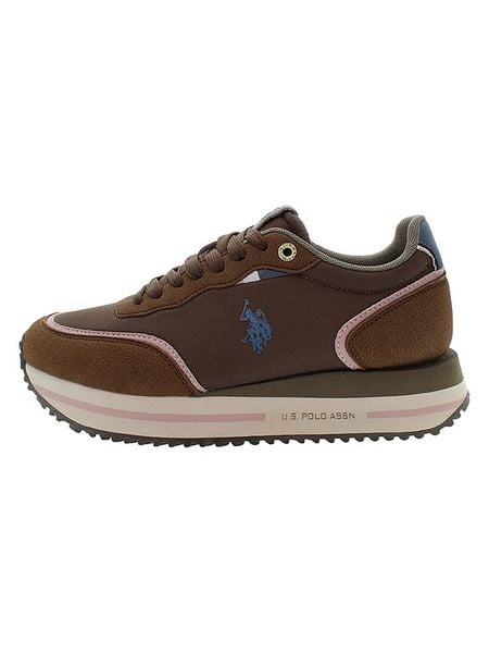 U.S. Polo Assn. Sneakersy w kolorze brązowym rozmiar: 40. Brązowe trampki U.S. Polo Assn., bez wzorów, bez zapięcia. Za 204.95 zł.