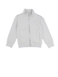 Bluza z pełny zamek błyskawiczny na co dzień. Szare bluzy LEONE 1947 APPAREL, bez wzorów, bez kaptura. Za 84.16 zł.
