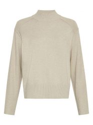MOSS COPENHAGEN Sweter w kolorze beżowym rozmiar: S/M. Brązowe swetry Moss Copenhagen, m, bez wzorów, bez ramiączek. Za 166.49 zł.