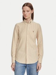 Polo Ralph Lauren Koszula 211910131504 Beżowy Regular Fit. Brązowe koszule Polo Ralph Lauren, m, bez wzorów, z bawełny, bez kołnierzyka, bez ramiączek. Za 769.99 zł.