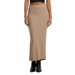 Spódnica Maxi Z Wysokim Rozcięciem Dla Kobiet. Brązowe spódnice Urban Classics, xl, bez wzorów, maxi. Za 64.99 zł.