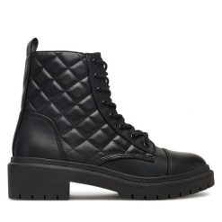 Botki Aldo. Czarne botki Aldo, bez wzorów, bez obcasa, na płaskiej podeszwie, bez zapięcia. Za 489.99 zł.