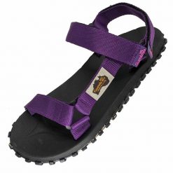 Sandały turystyczne damskie Gumbies Scrambler Sandals. Fioletowe sandały Gumbies, bez wzorów, sportowe, bez obcasa, bez zapięcia. Za 161.99 zł.